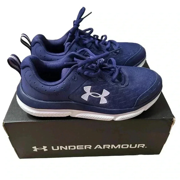 Size 6.5: Blue/Purple Under Armour Charged Assert 10 Women’s Sneakers, New - Picture 8 of 8